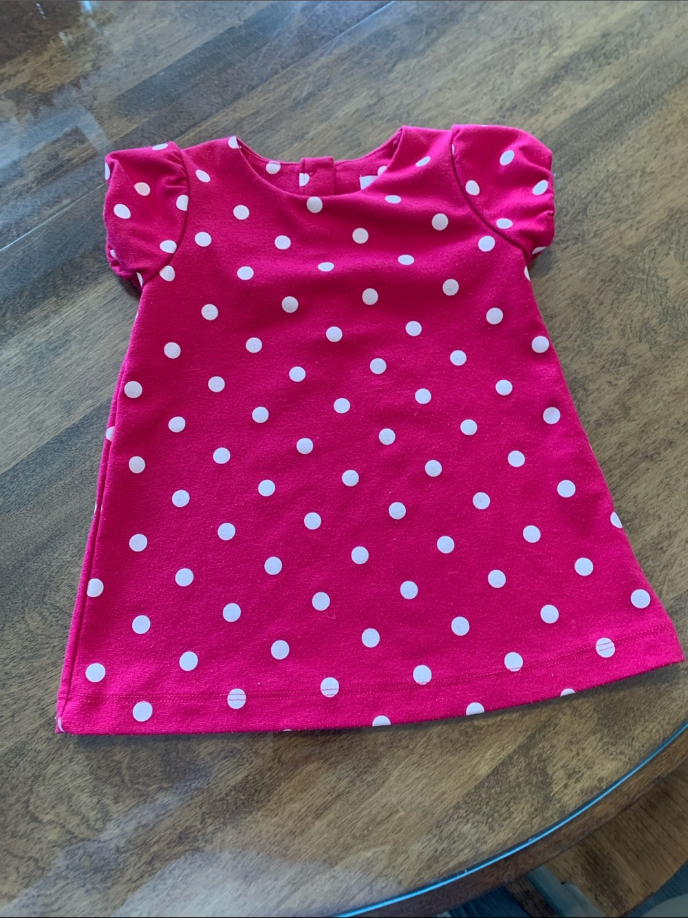 Joe Fresh Hot Pink Polka Dot Short Sleeve Tee